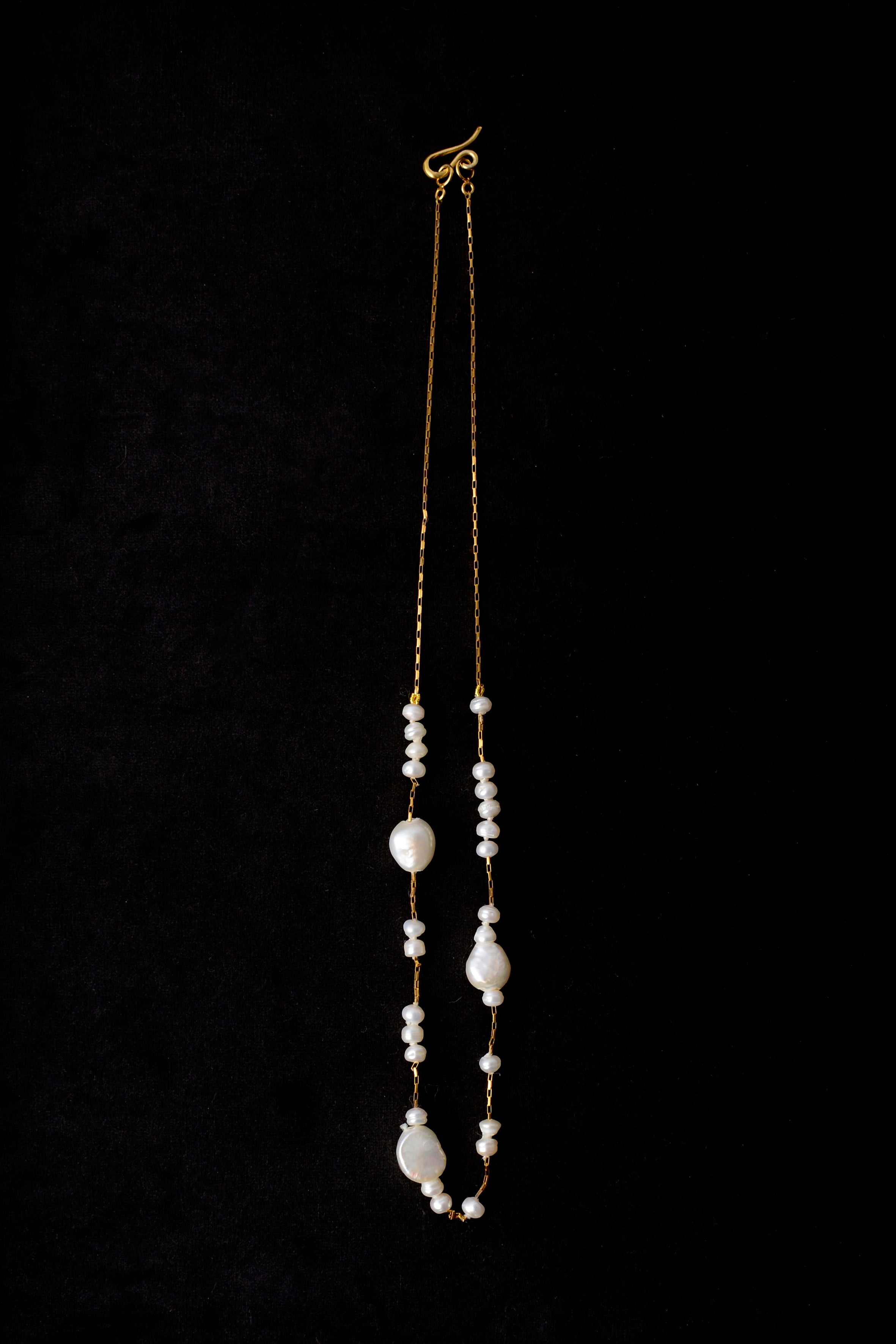 Collar cadena con perlas