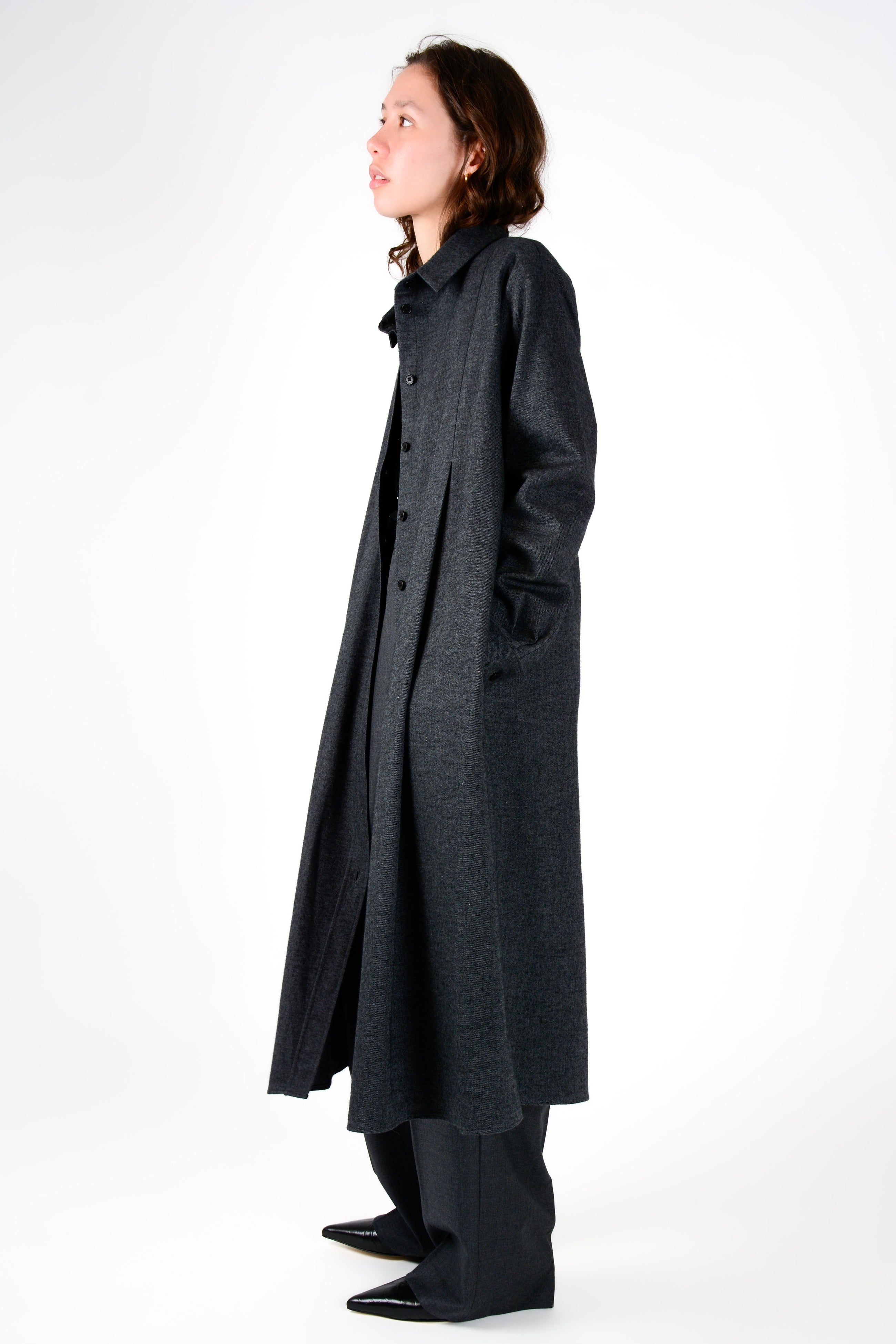 Abrigo Leo franela gris