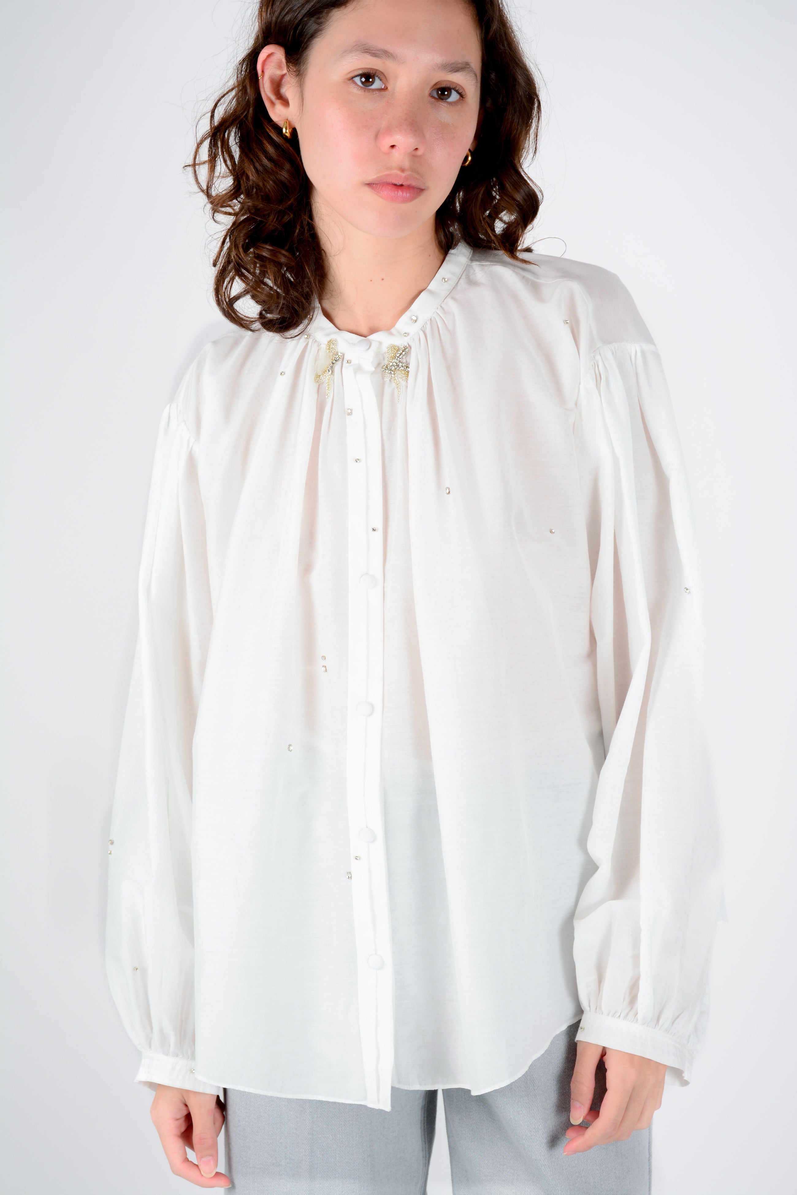 Camisa strasses cosidos maho