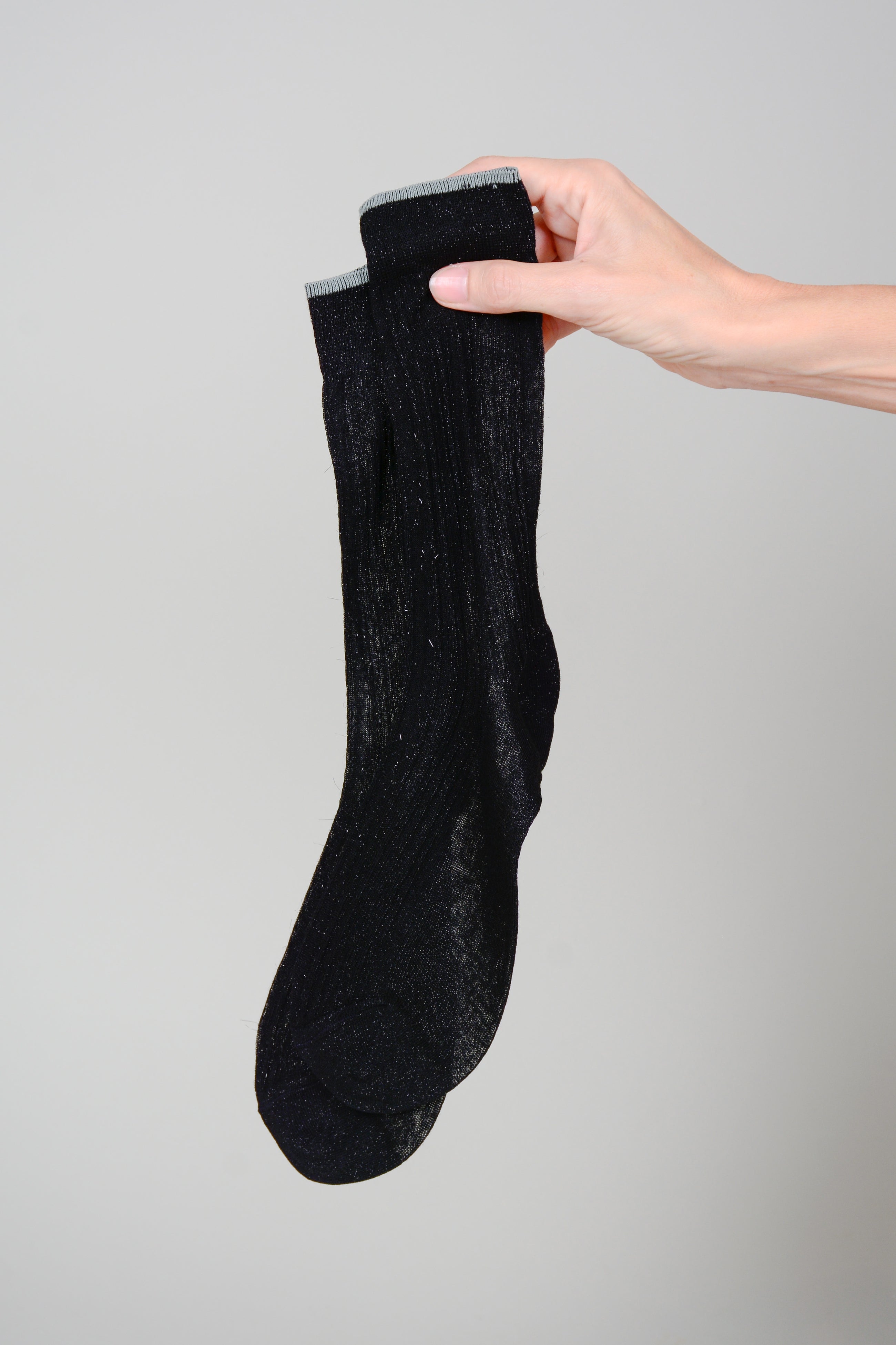 Calcetines viscosa fino borde línea