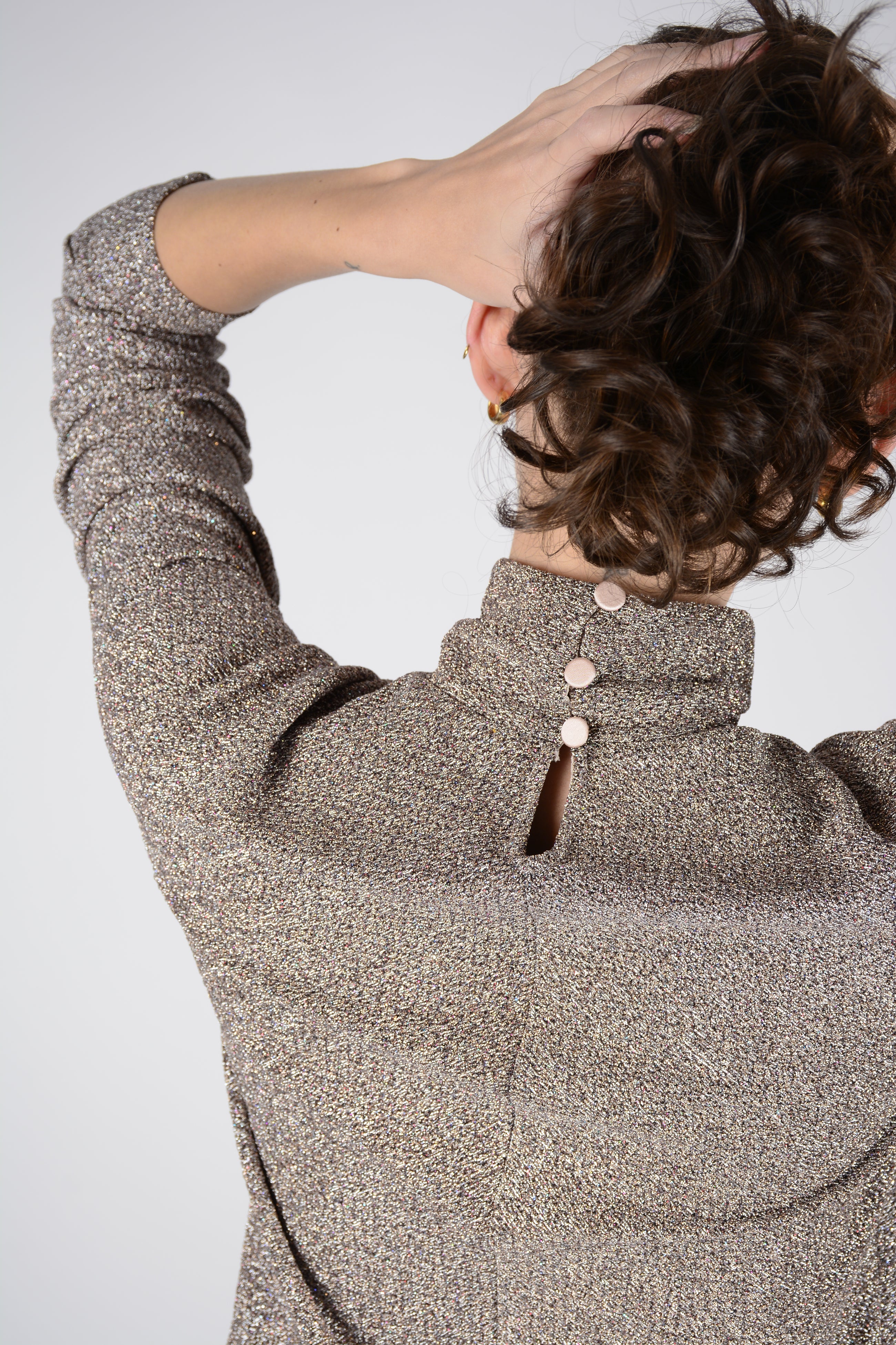 Top lurex cuello alto