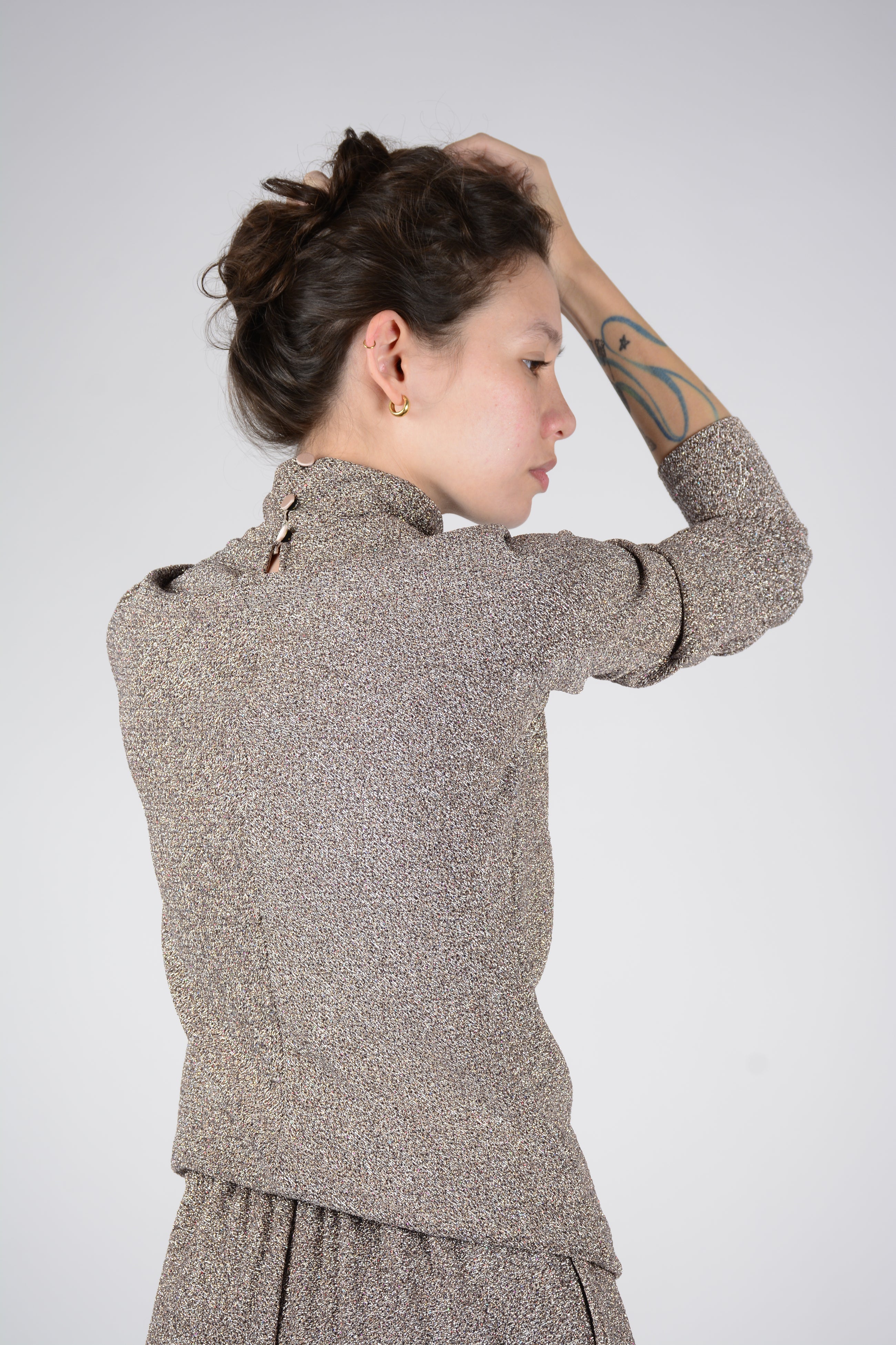 Top lurex cuello alto