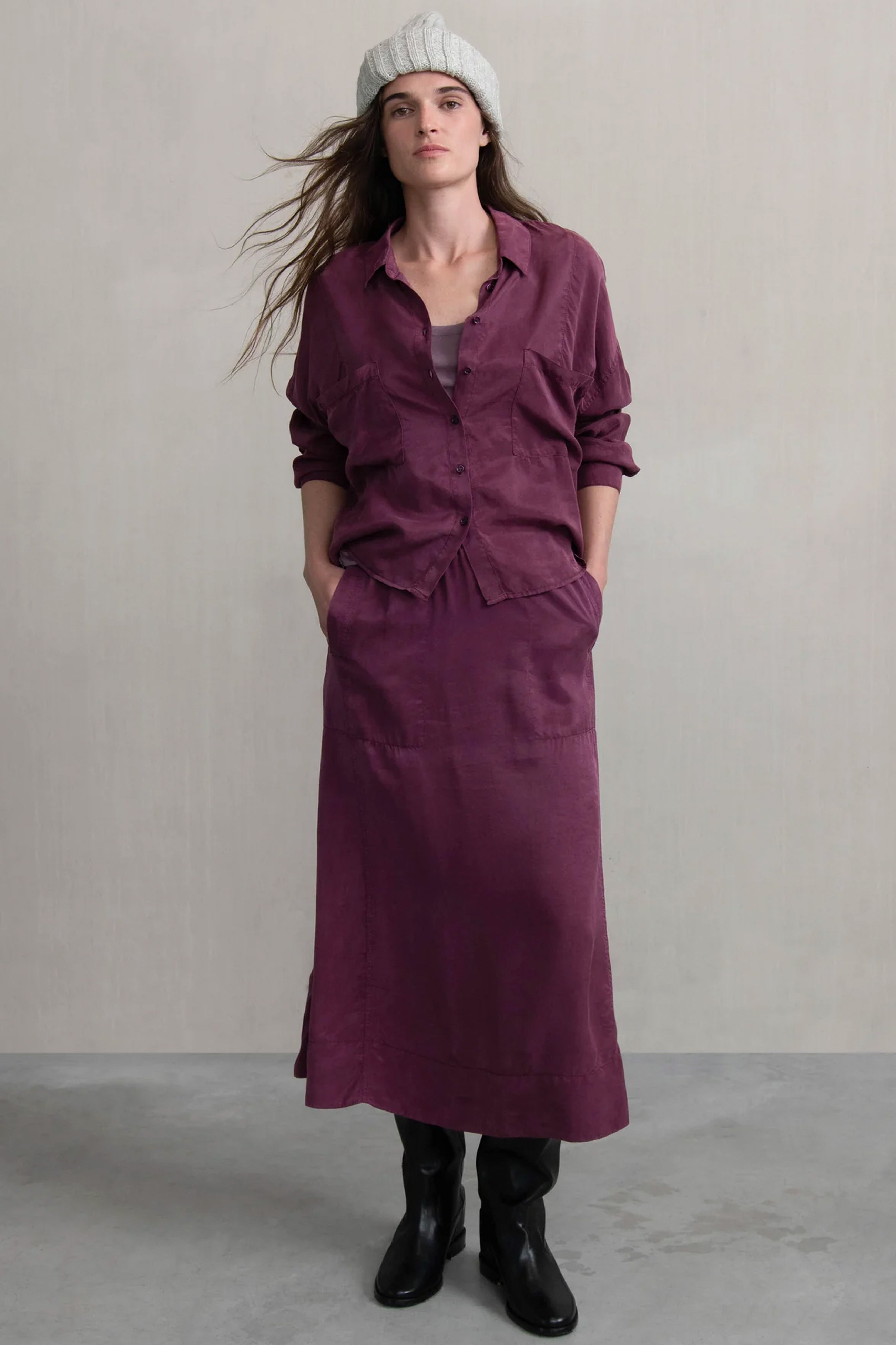 Falda goma bolsillos