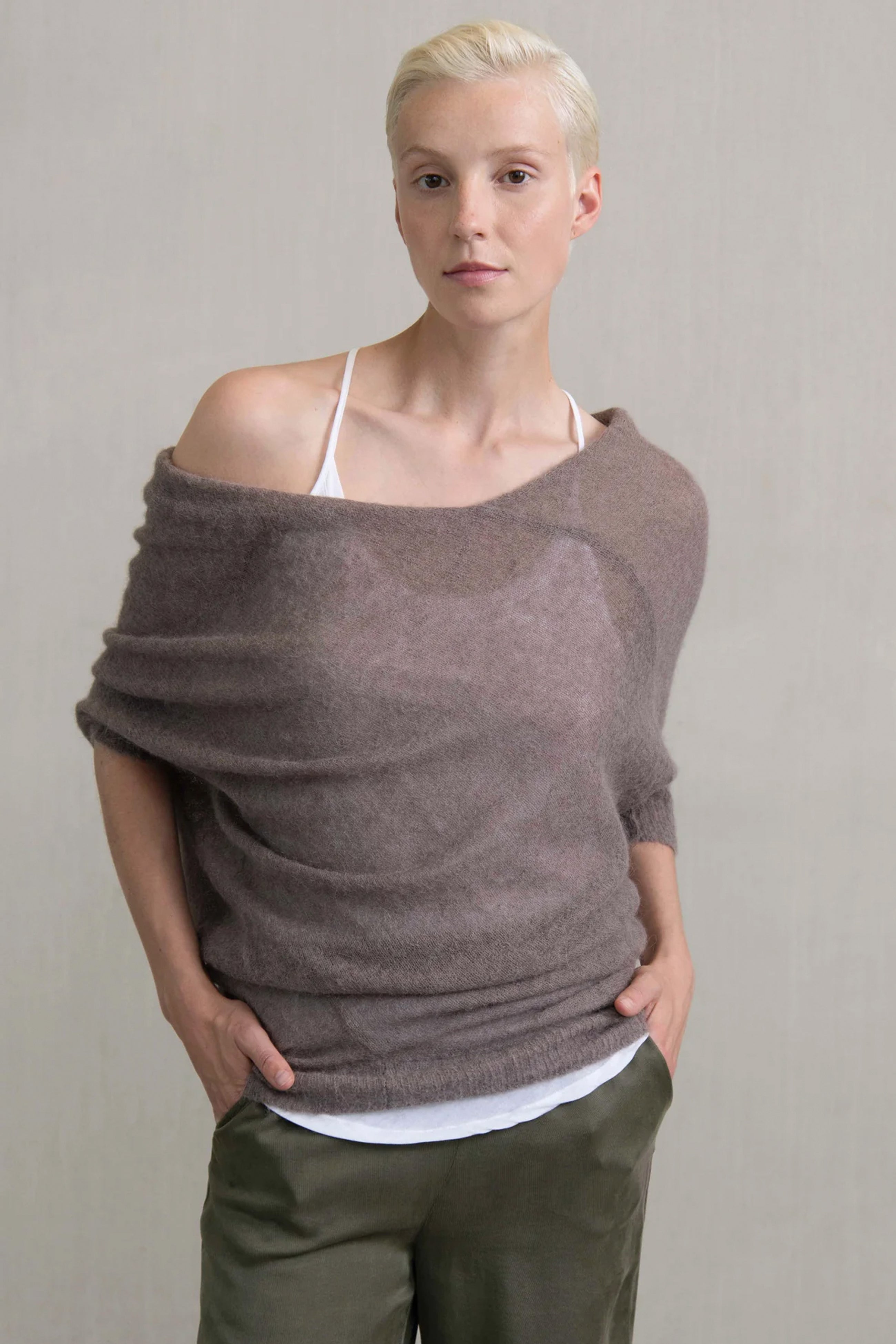 Jersey manga corta pico liso