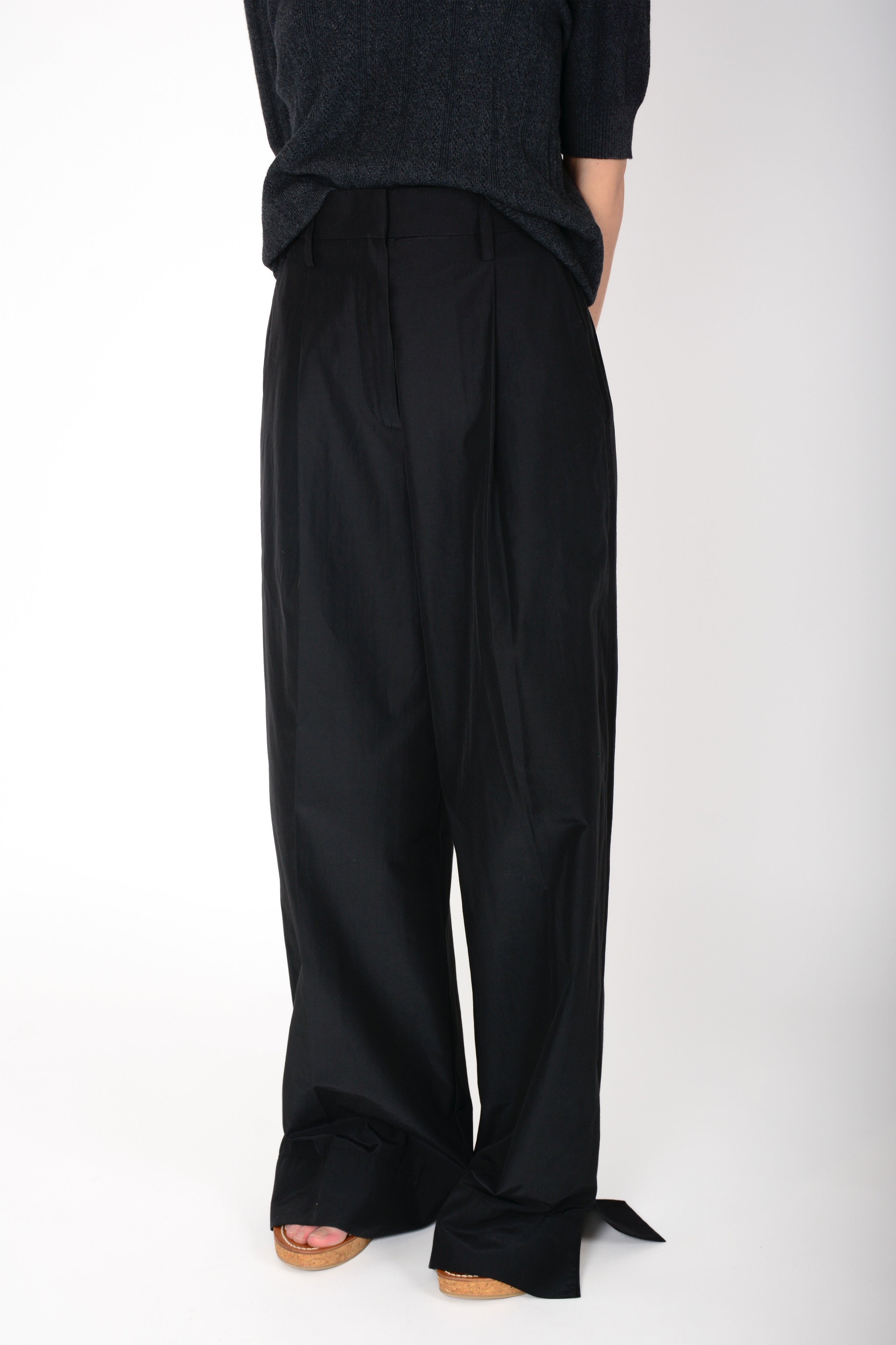 Pantalón chic taffetas high waist