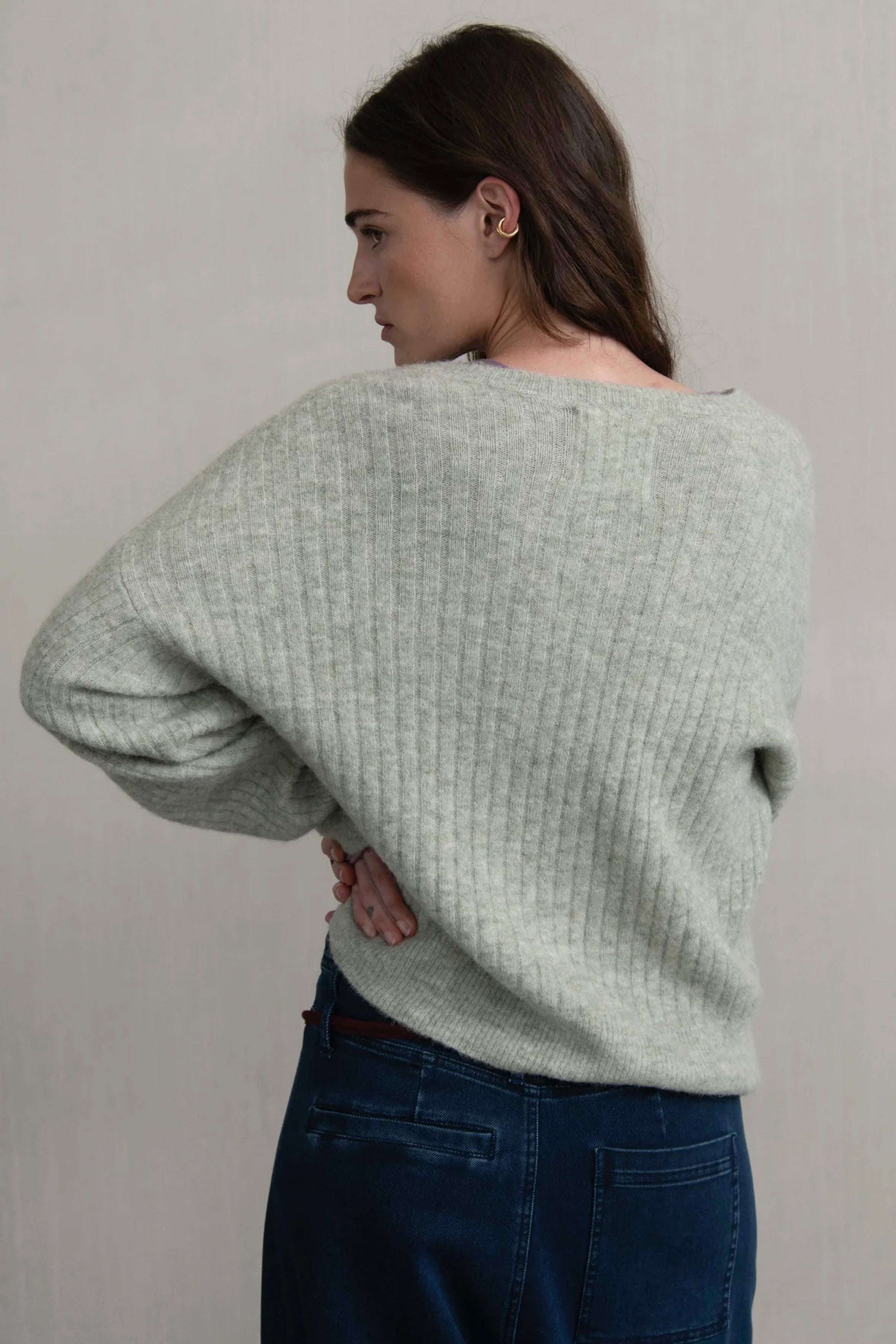 Chaqueta canalé botoncitos