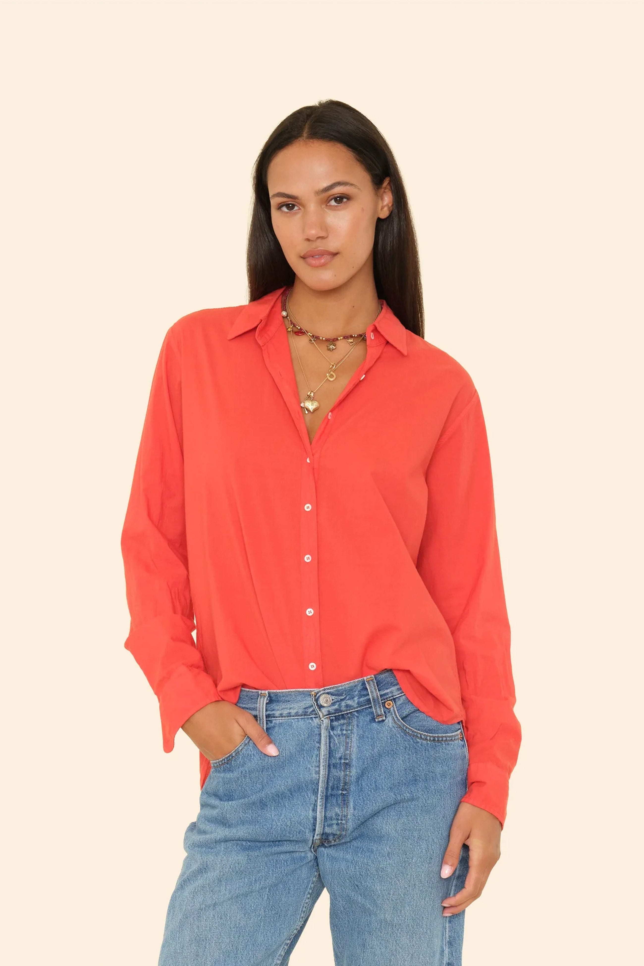 Camisa 100% cotton lisa