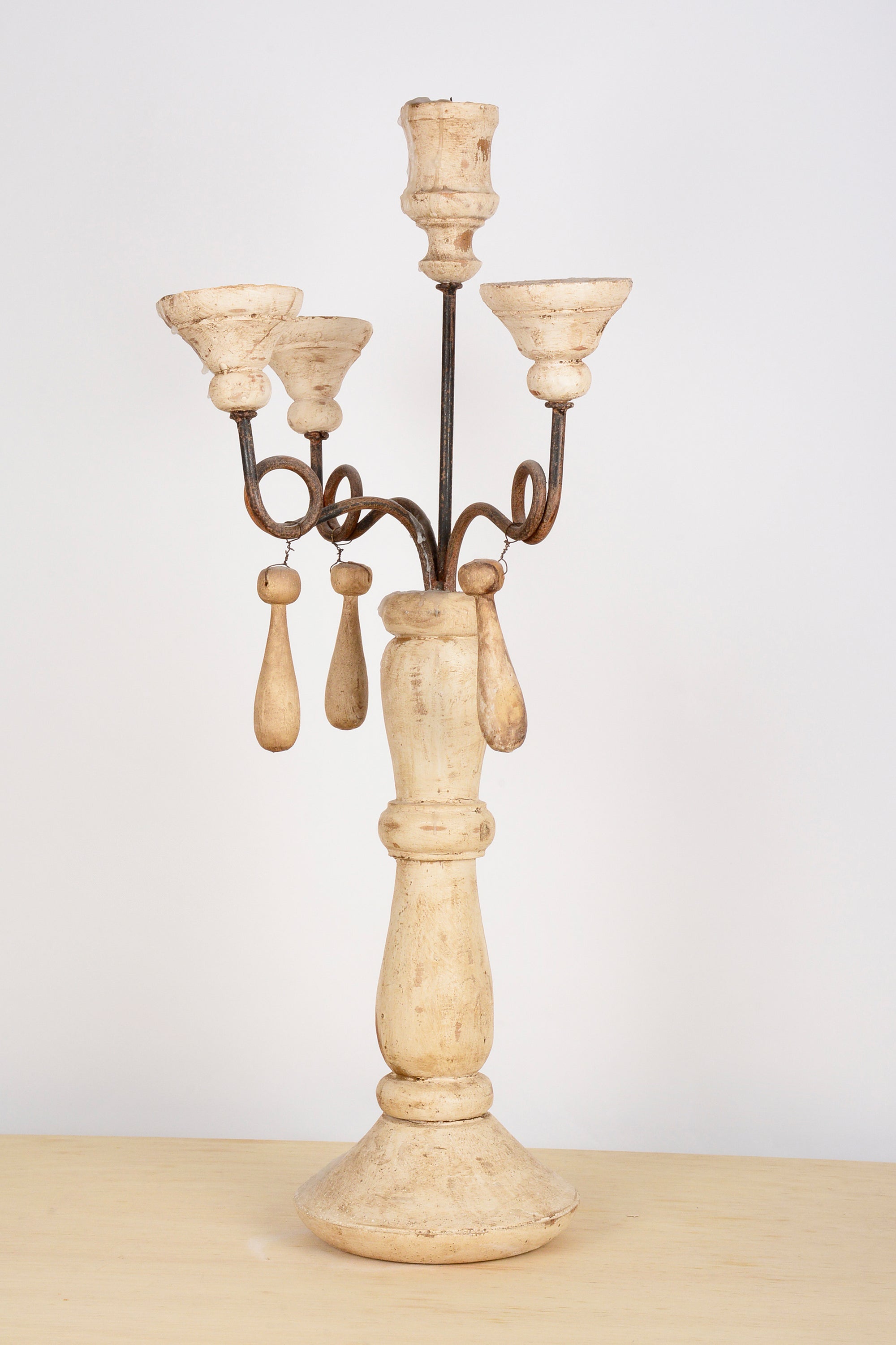 19th century wooden candelabra