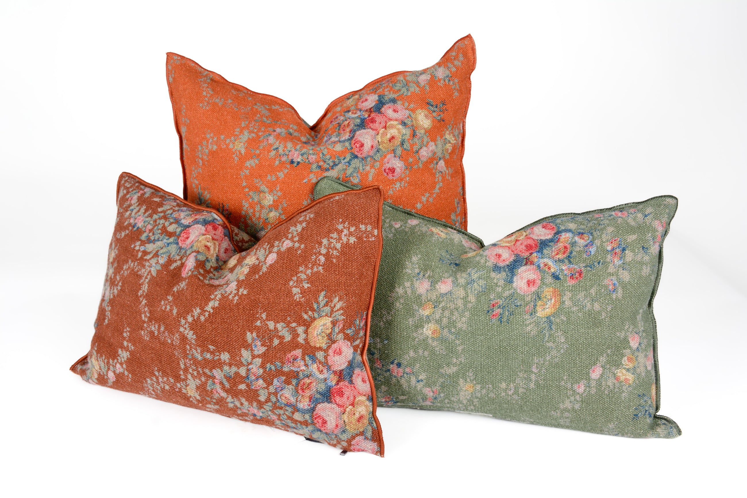 Cojín flores pompadour gene