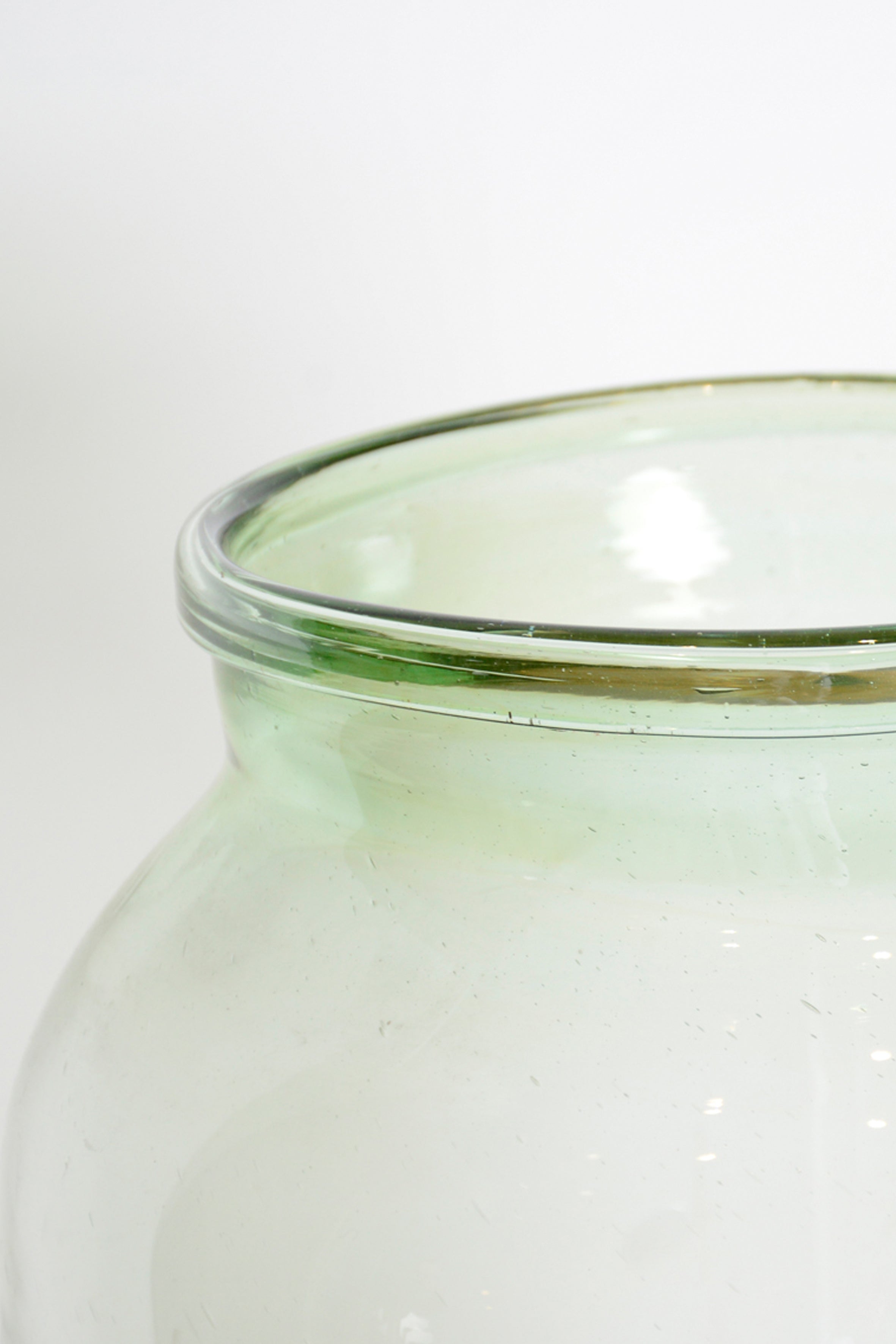 Jarrón cristal antiguo sueco soplado