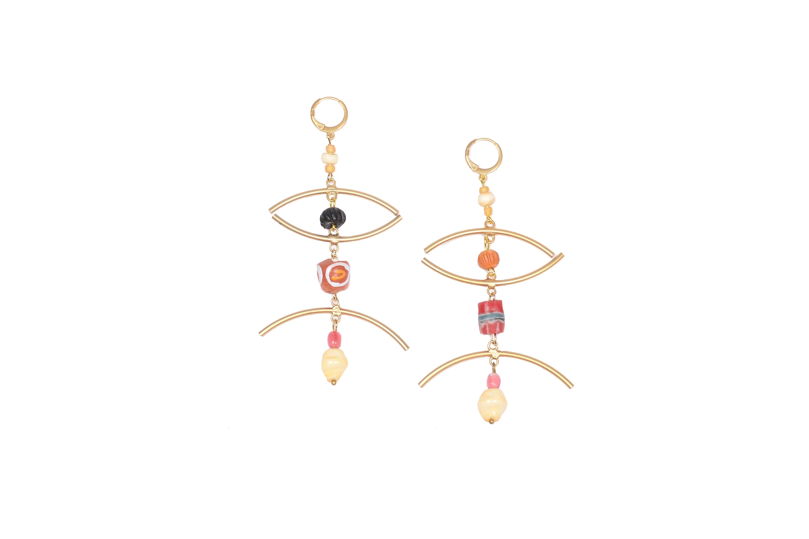 Abstract pendant earrings