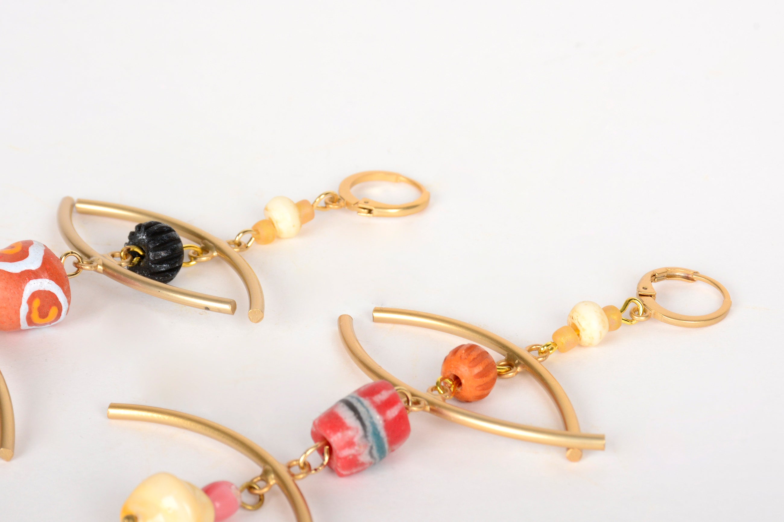 Abstract pendant earrings