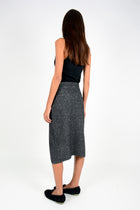 Falda jaspeada cashmere y lana
