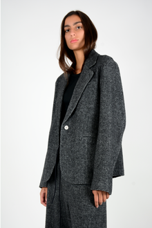 Chaqueta jaspeada chasmere y lana