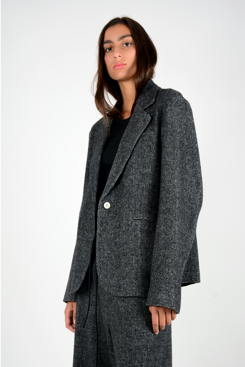 Chaqueta jaspeada chasmere y lana