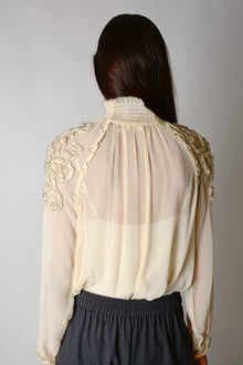 Top cuello subido vivo negro