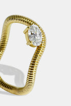 Anillo ola  cabo irregular diamante