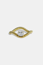 Anillo ola  cabo irregular diamante