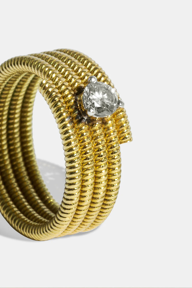 Anillo cabo twist pinky