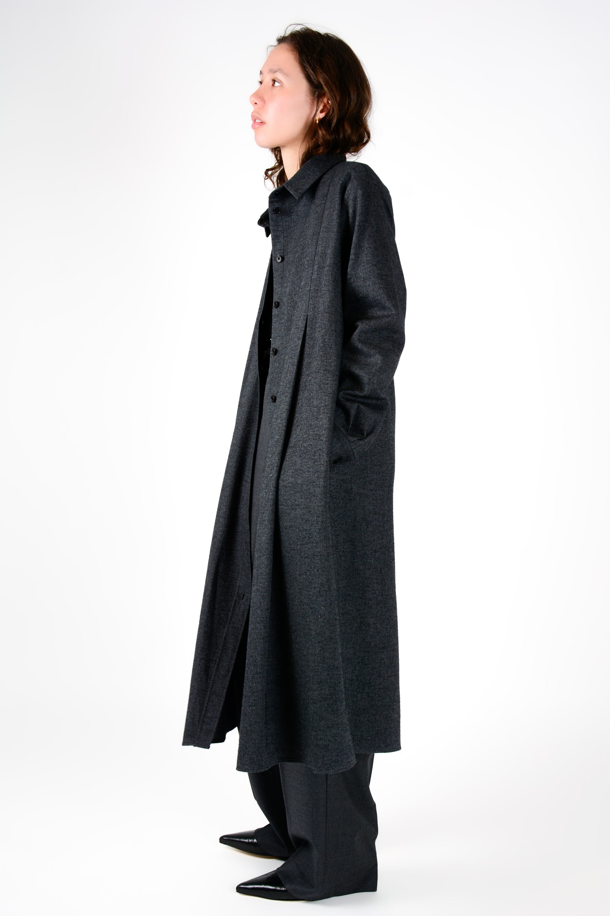 Abrigo Leo franela gris