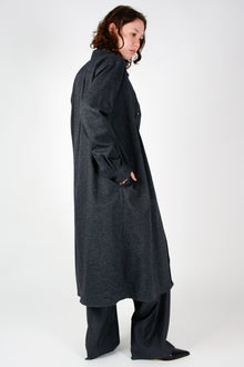 Abrigo Leo franela gris