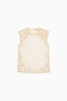 Top encaje blonda
