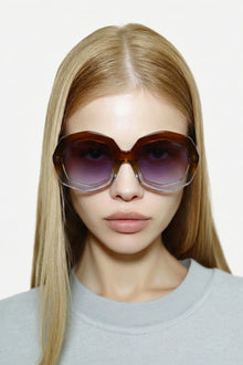 Gafas de sol patilla metal, pasta degradee