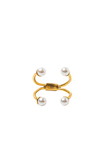 Anillo Piercing ring pearls
