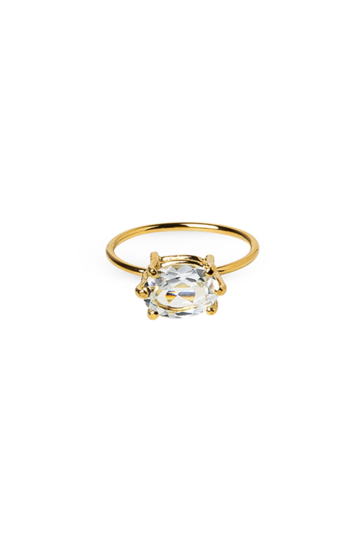 Anillo Topacio Blanco
