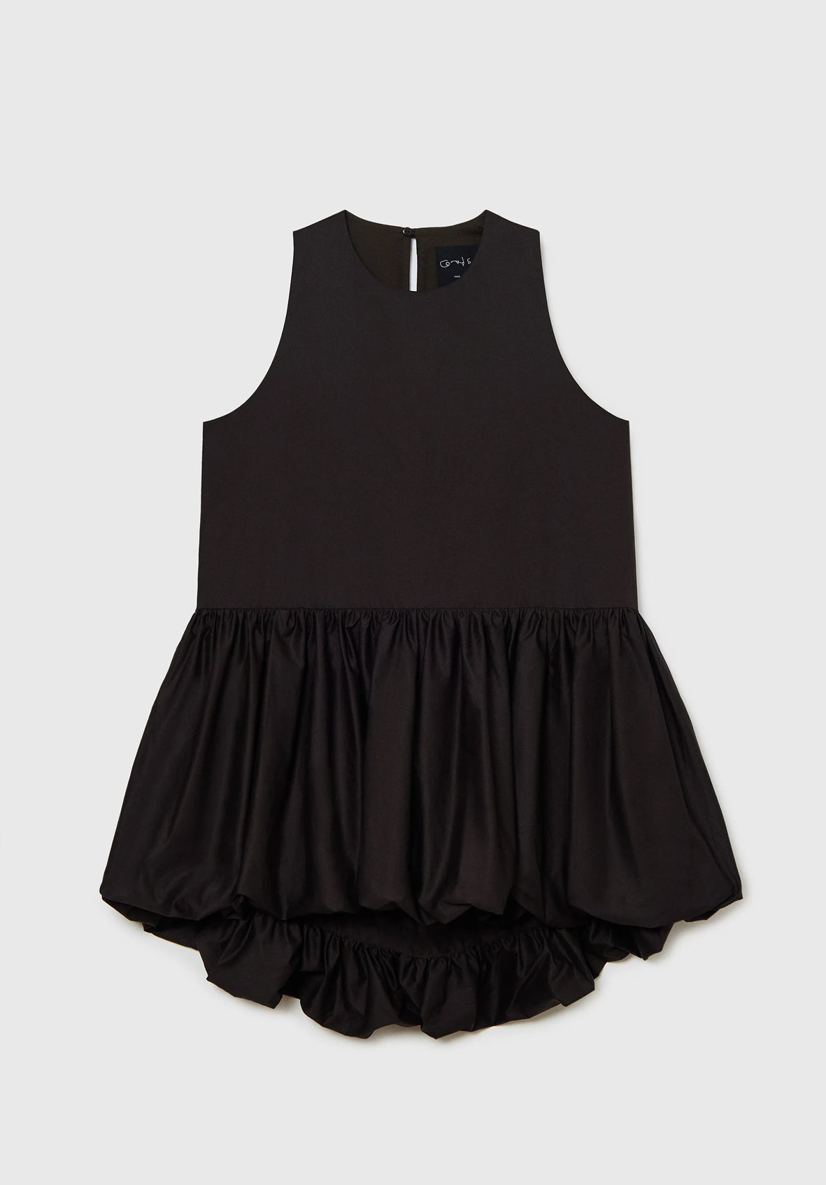 Vestido balloon mini marrón