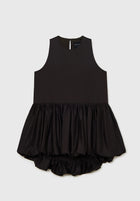 Vestido balloon mini marrón