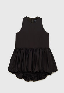 Vestido balloon mini marrón