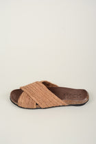 Sandalia rafia cruzada