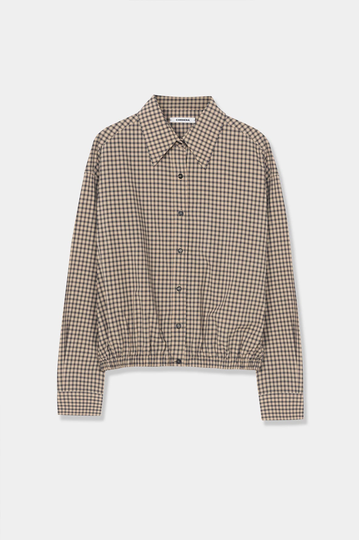 Camisa checked bomber