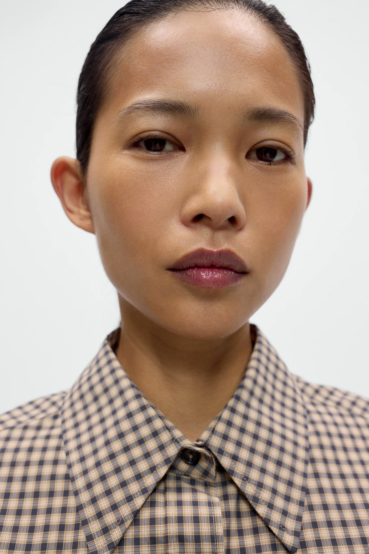 Camisa checked bomber