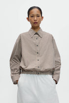 Camisa checked bomber