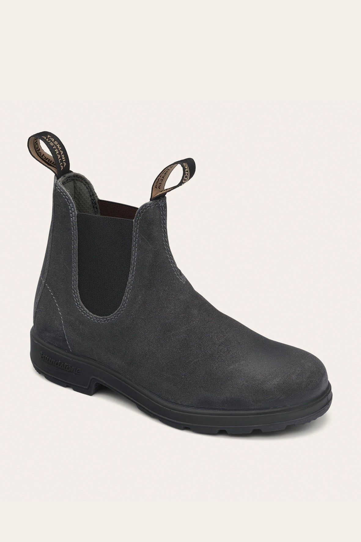 1910 Steel gray waxed suede