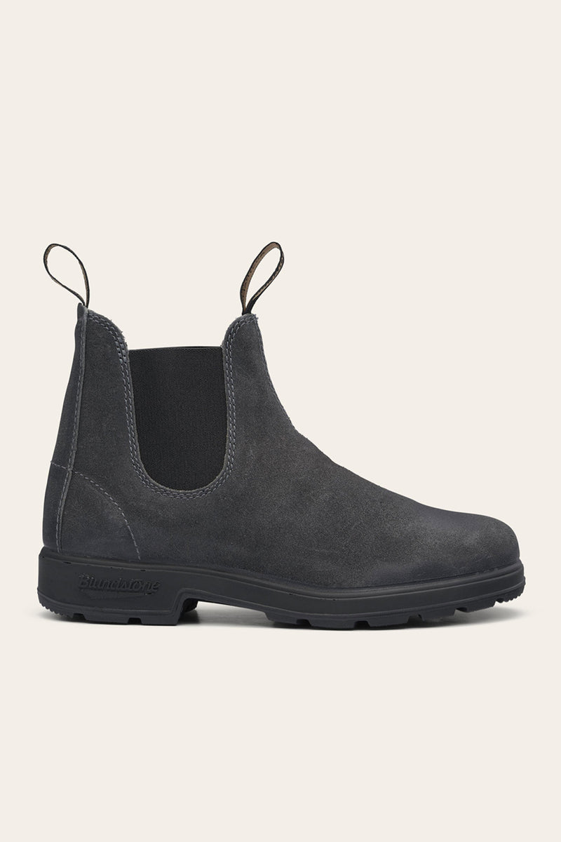 1910 Steel gray waxed suede