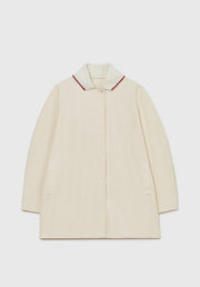 Chaqueta crochet collar crema
