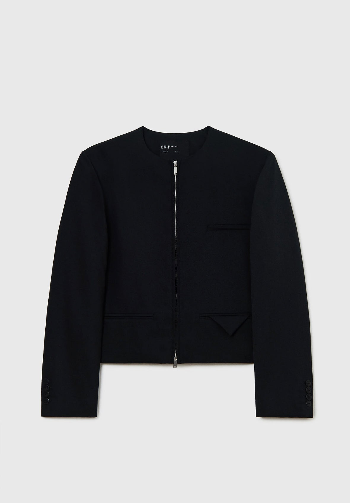 Chaqueta cropped negro