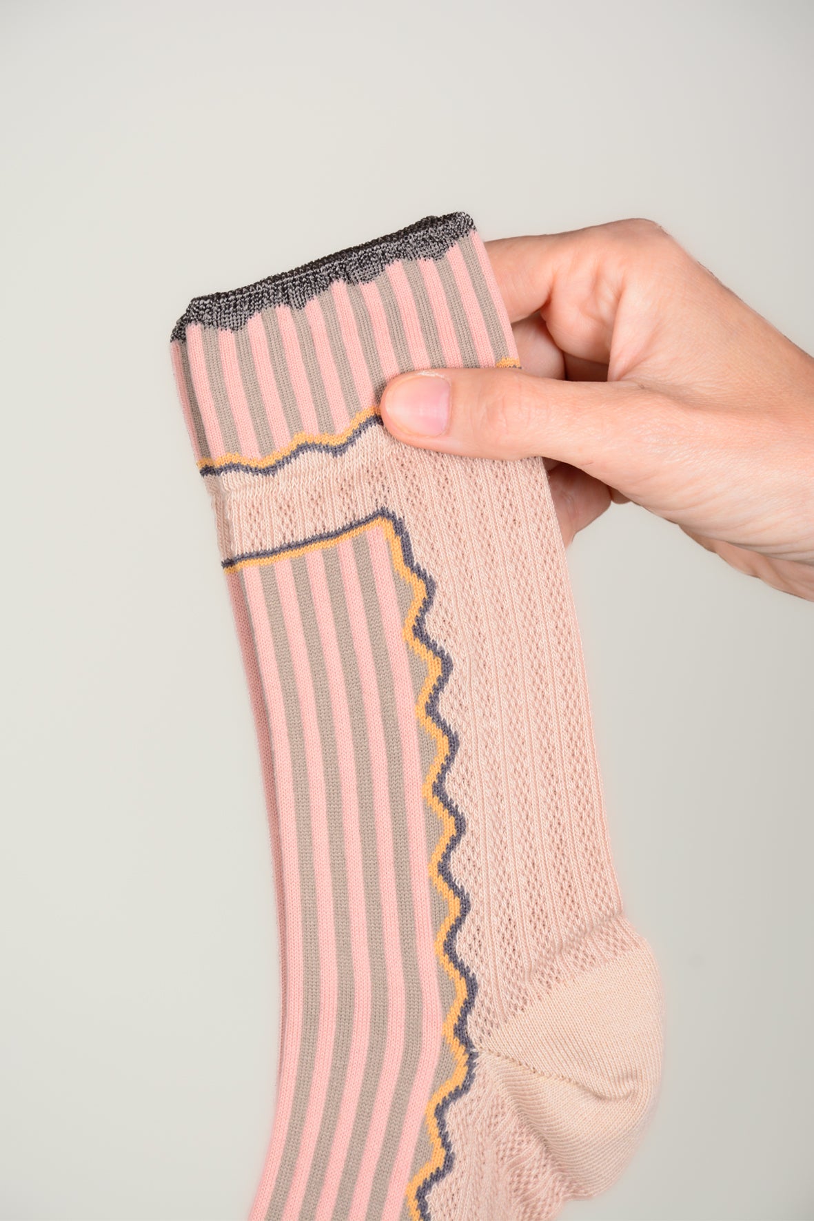 Calcetín rayas y caladíto bebe