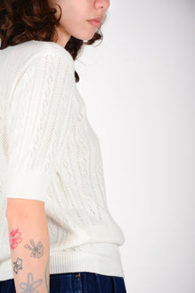 Top Pointelle manga corta