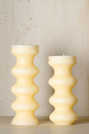 Turned candle pack of 2
