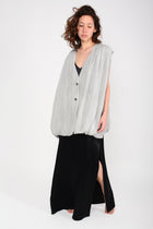 Chaleco algodón hombros fruncidos