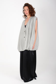 Chaleco algodón hombros fruncidos