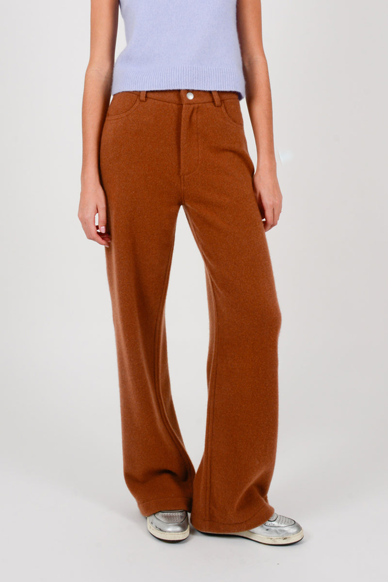 Pantalón lana cashmere recto