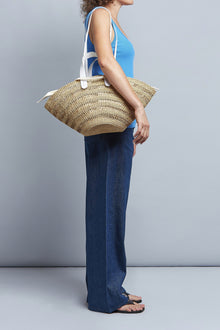 Bolso cesto franja calada