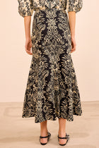 Falda botanical printed