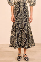 Falda botanical printed