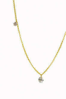 Collar laser double diamond 0.65CT.